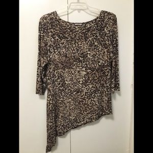 Chico’s Travelers Asymmetrical Top Sz 2